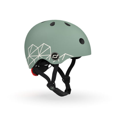 Scoot & Ride Kids Helmet 45-51cm - Green Lines