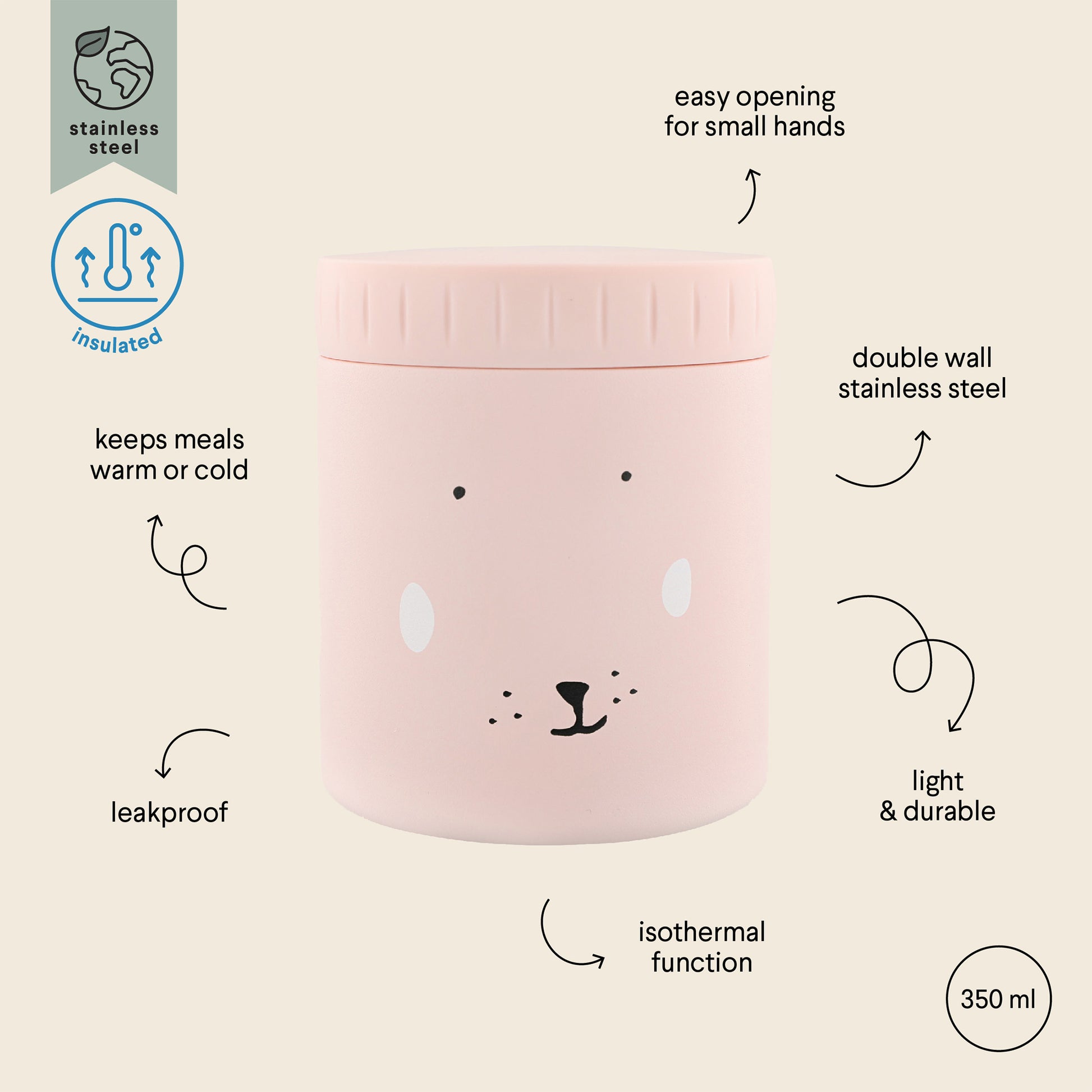 Trixie Insulated food jar 350ml - Mrs. Rabbit