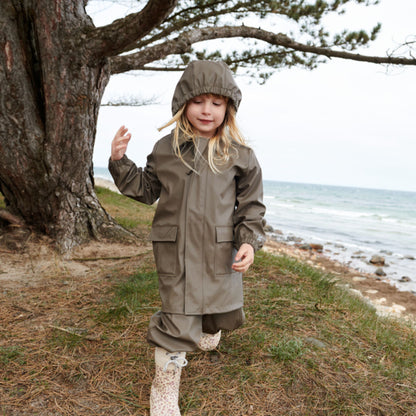 Wheat Finley Waterproof Rain Jacket - Dry Wood