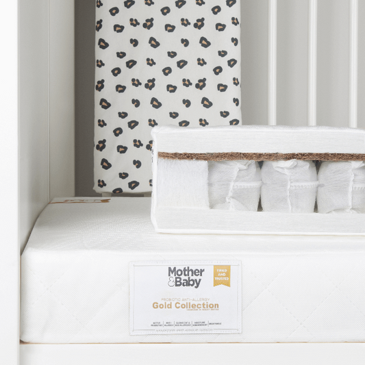 Mother&Baby Pure Gold Anti-Allergy Sprung Cot Bed Mattress - 140x70cm