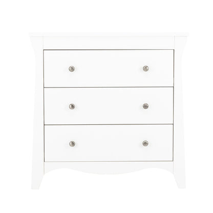 CuddleCo Clara 2 Piece Nursery Furniture Set (Cot Bed & Dresser) - White