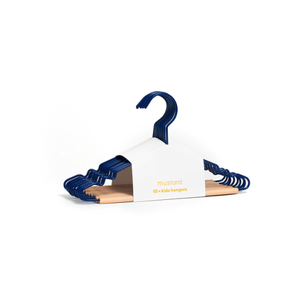 Mustard Made Kids Top Hangers - Navy (Pack-10)