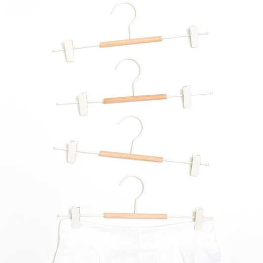 Mustard Made Adult Clip Hangers - White (Pack-5)