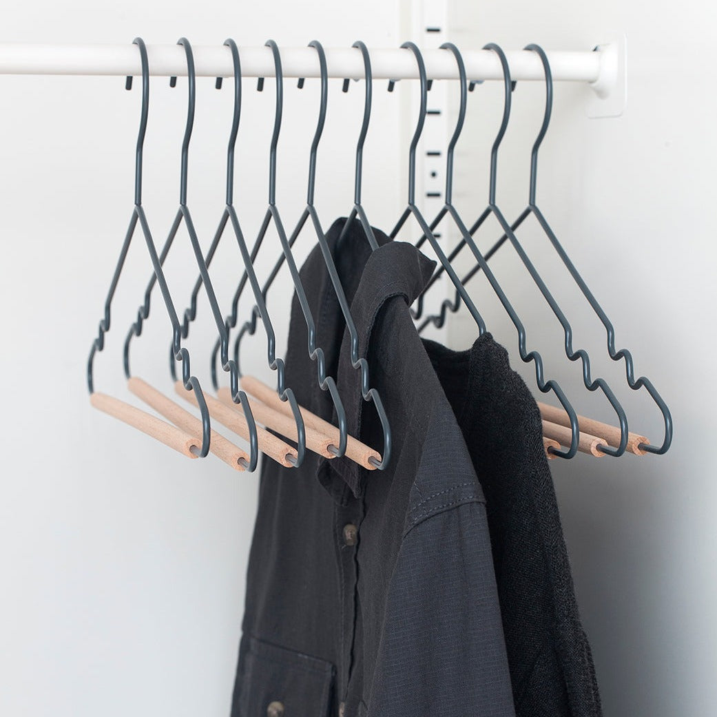 Mustard Made Hangers in Ocean - Adult Metal Clothes Hangers