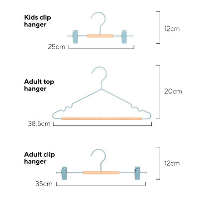 Mustard Made Kids Top Hangers - Ocean Blue (Pack-10)