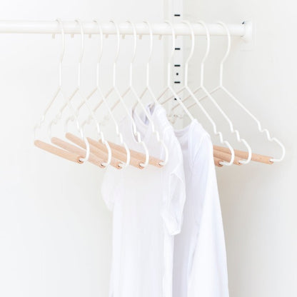 Mustard Made Kids Top Hangers - White (Pack-10)