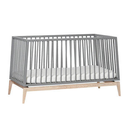 Leander Luna Baby Cot - Grey/Oak