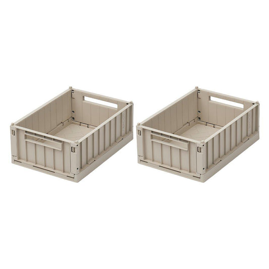 Liewood Weston Storage Crate Small - Sandy (2-Pack)