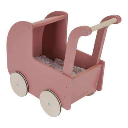 Little Dutch Pink Wooden Doll Pram