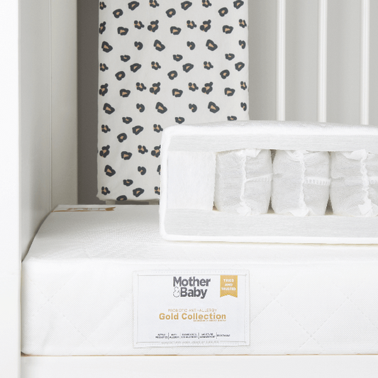 Mother&Baby White Gold Anti-Allergy Pocket Sprung Cot Mattress - 120x60cm