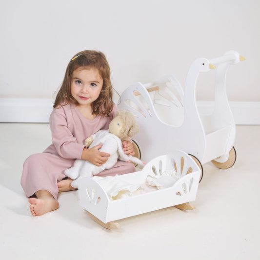 Tender Leaf Toys Sweet Swan Dolly Bed