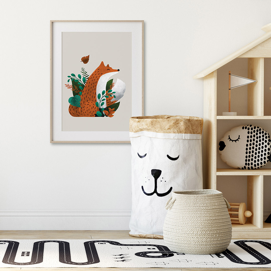 Tigercub Prints Scandi Fox Nursery Neutral Print – Scandiborn