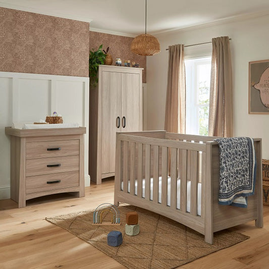 CuddleCo Isla 3 Piece Nursery Furniture Set - Ash