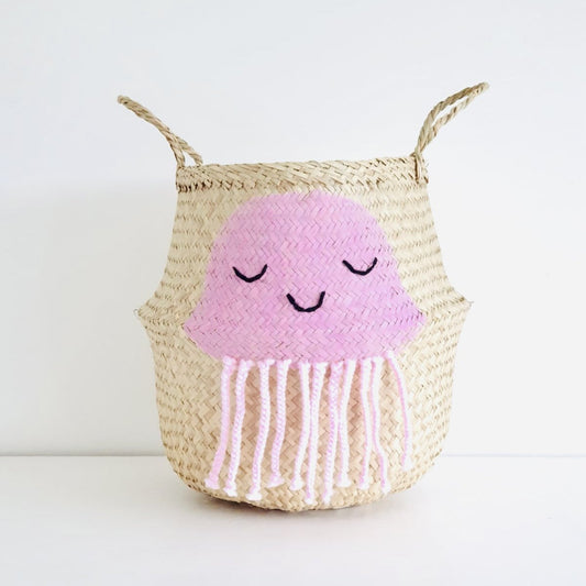 Bellybambino Pink Jellyfish Basket - Large - Scandibørn