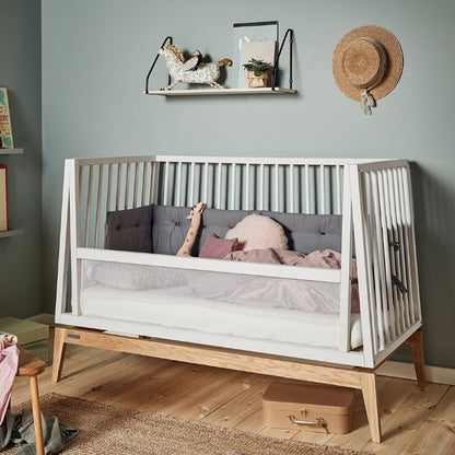 Leander Luna Baby Cot - White/Oak