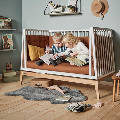 Leander Luna Baby Cot - White/Oak