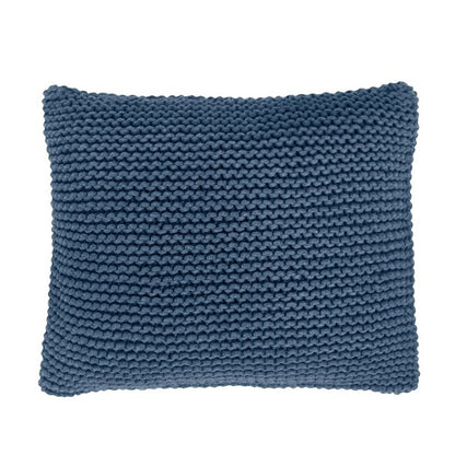 Zuri House Square Knitted Cushion - Denim Blue