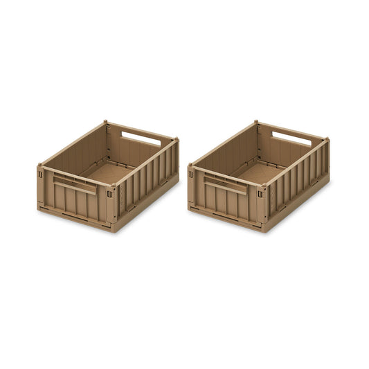 Liewood Weston Storage Box Small - Oat (2 Pack)