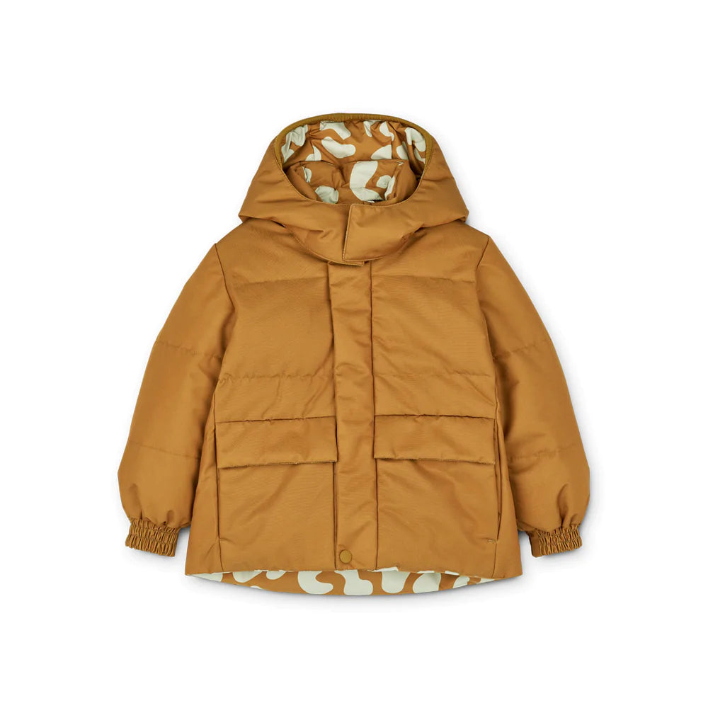 Golden puffer outlet jacket