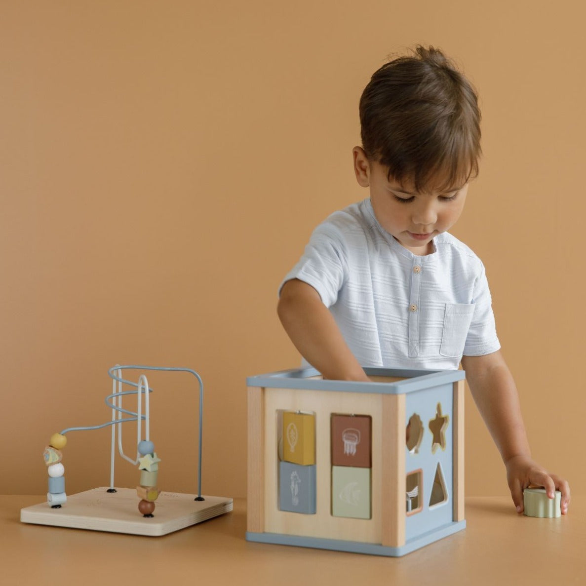 Little Dutch Activity Cube - Ocean | Wooden Baby Toys – Scandiborn