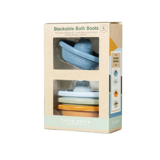 Little Dutch Stackable Bath Boats - Blue