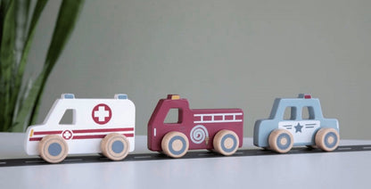 Little Dutch Wooden Emergency Services Vehicles - Scandibørn