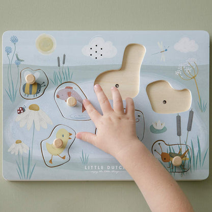 Little Dutch Wooden Sound Puzzle - Pond Animals