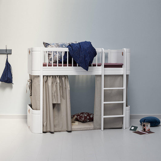 Oliver Furniture Wood Mini+ Low Loft Bed - White