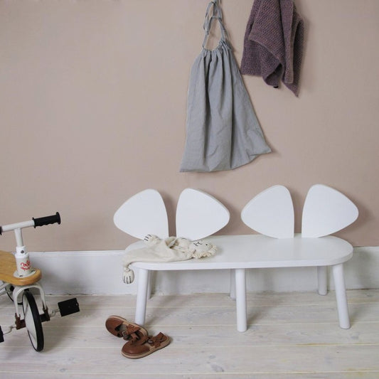 Nofred Mouse bench in white - Scandibørn