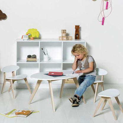 Oliver Furniture Kids Table in White and Oak - Scandibørn