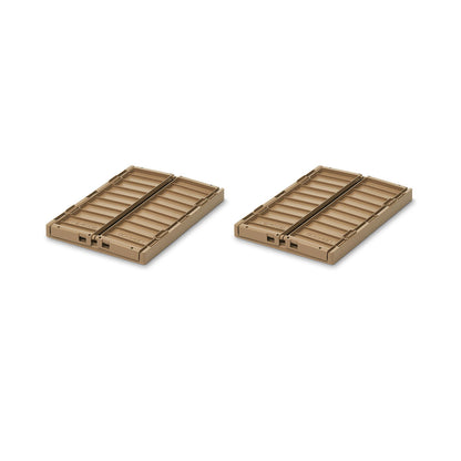 Liewood Weston Small Storage Crate - Oat (2 Pack)