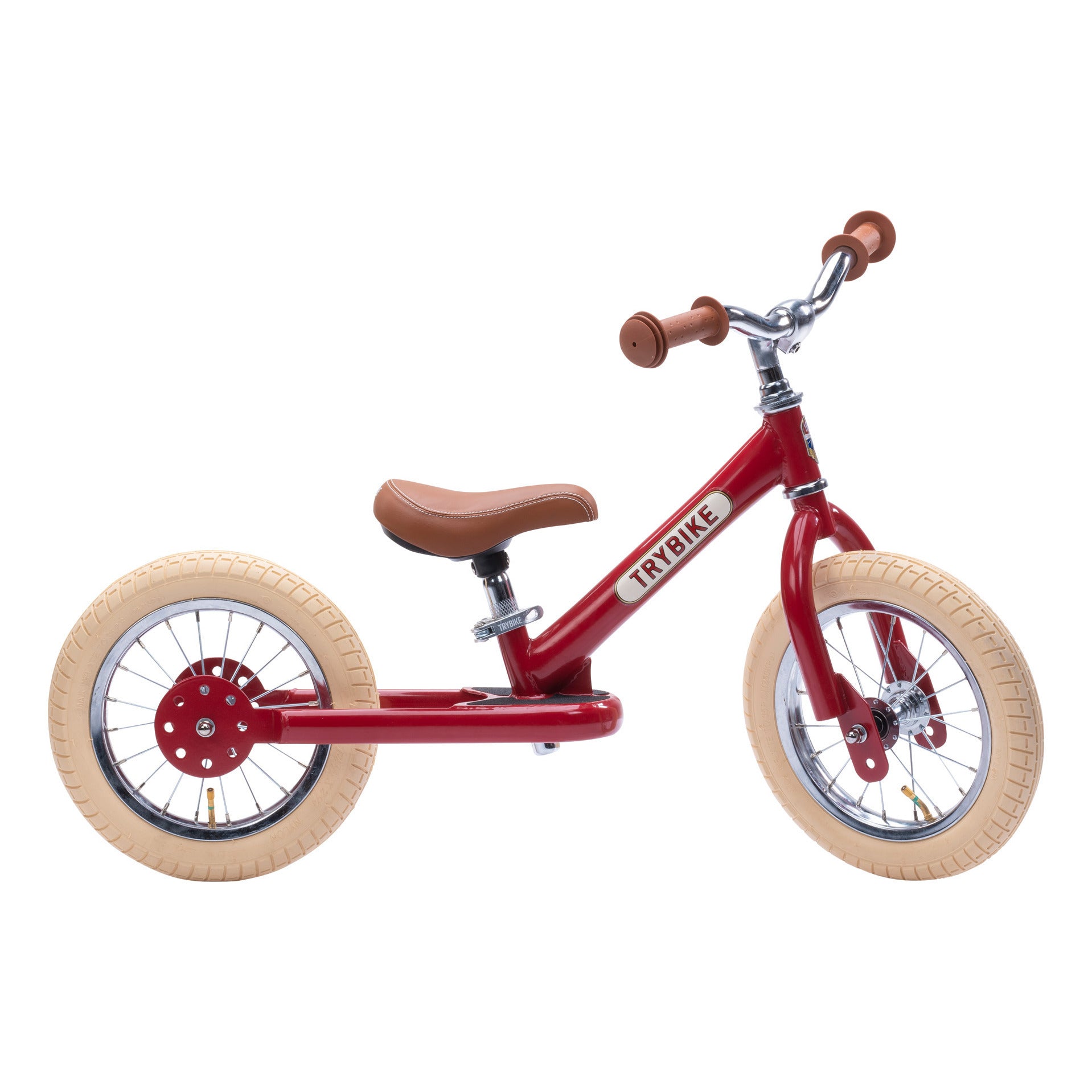 Trybike Steel 2 in 1 Balance Bike Trike Vintage Red Scandiborn