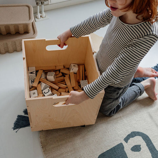 Nofred Wooden Cube Storage - Wood