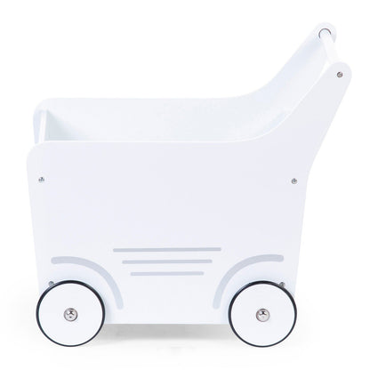 Childhome Wooden Toy Stroller / Storage - White