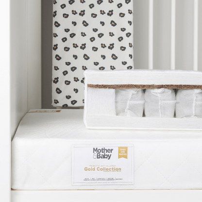 Mother&Baby Pure Gold Anti-Allergy Sprung Cot Mattress - 120x60cm