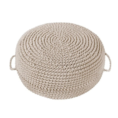 Zuri House Crochet Ottoman - Beige